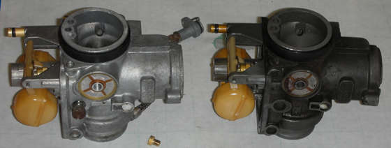 before and after ultrasonic carb clean
